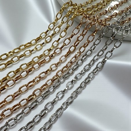 Catena ovale in Acciaio inox con filo liscio 4x6.5mm 1mt - Vari colori | GDO