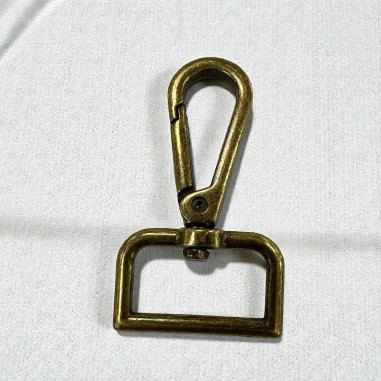 Moschettoni girevoli per tracolle e portachiavi in metallo Bronzo antico 32x60mm | GDO
