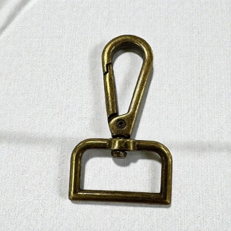 Moschettoni girevoli per tracolle e portachiavi in metallo Bronzo antico 32x60mm | GDO