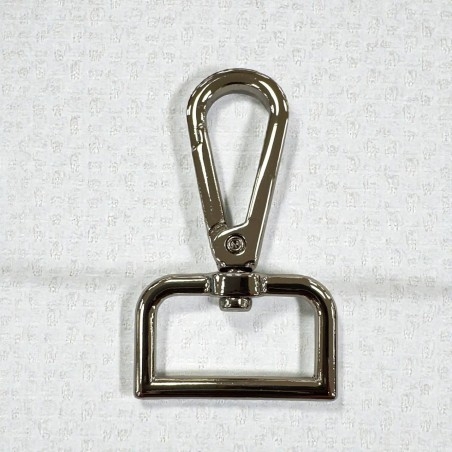 Moschettoni girevoli per tracolle e portachiavi in metallo Argento rodio 32x60mm | GDO