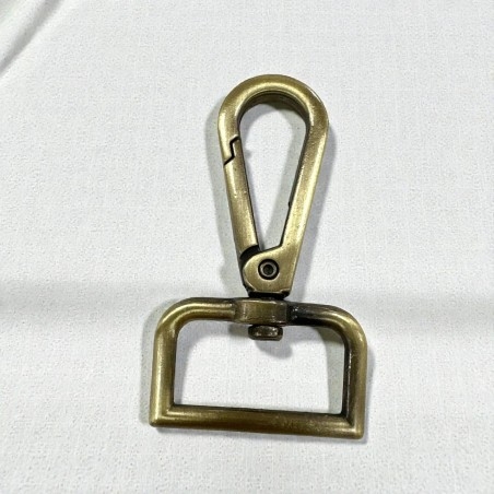 Moschettoni girevoli per tracolle e portachiavi in metallo Bronzo 32x60mm | GDO