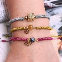 Bracciale portafortuna, simbolo di amore, grazie alla tecnica del Nodo Diamante, tutorial di Gioie d'Oriente 2