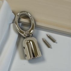 Moschettone con terminali e viti per manici e tracolle in metallo 15x62mm - Vari colori | GDO 2