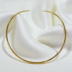 Collana rigida curva in Acciaio inox piatto diametro 13.5cm 1pz | GDO 2