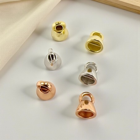 Terminali a coppetta in Argento 925% con barretta 5.2x6.5mm 2pz - Vari colori | Gioie d'Oriente
