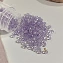 Ciondoli di Zircone tondo sfaccettato Lilla con foro alto 4mm | Gioie d'Oriente