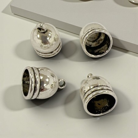 Capicorda terminali per cuoio cordino foro largo 10 x 13 mm 1pz Gioie d'Oriente