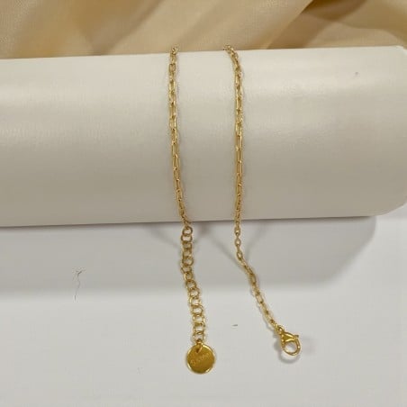 Base collana con maglia rettangolare 2x4mm in Acciaio oro 40+5cm | Gioie d'Oriente
