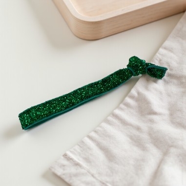 Bracciale elastico Verde smeraldo con brillantini 10mm 1pz | GDO