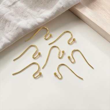 Monachelle con pallina all'estremità in Acciaio inox oro PVD 20mm 5 paia | GDO