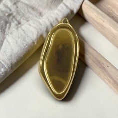 Ciondolo irregolare base resina in acciaio inox 26x56mm 1pz Gioie d'Oriente 2