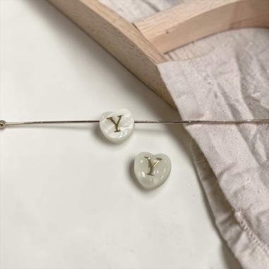Cuore con lettera Y in Madreperla con foro passante 8mm | GDO