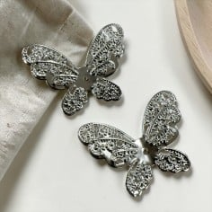 Filigrana a forma di Farfalla in ottone con foro 43x32mm 1pz - Due colori | GDO 2
