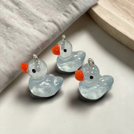 Ciondolo a forma di Papera in resina Celeste chiaro 20mm 2pz | GDO