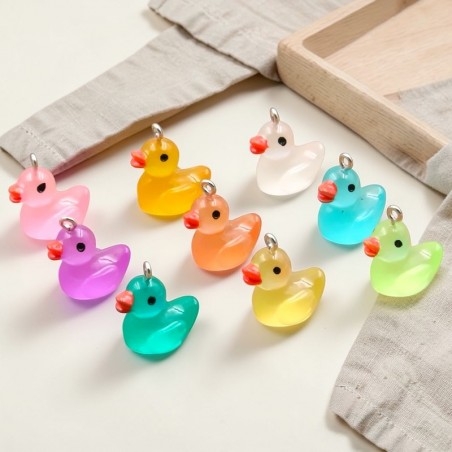 Ciondolo a forma di Papera in resina 20mm 2pz - Vari colori | GDO