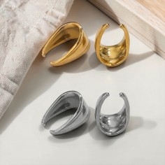 Ganci per ciondoli con superficie lavorata in Acciaio 8x10.5mm 4pz | GDO