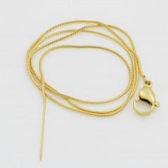 Base collana cobra rotonda 0.9mm con ago chiodino e chiusura in acciaio|GDO 2