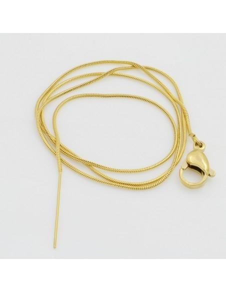 Base collana cobra rotonda 0.9 mm con ago chiodino e chiusura in acciaio GDO