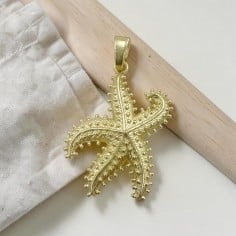 Ciondolo a forma di Stella marina puntinata in Zama oro opaco 53x68mm 1pz | GDO