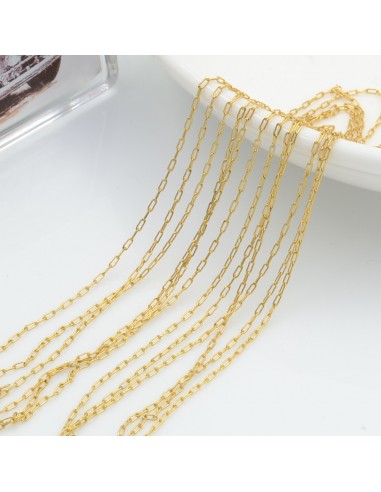 Catena sottile in acciaio con maglie rettangolari 0.8mm, rotolo 10mt maxi confezione GDO