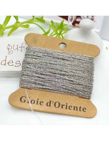 Catena sottile in acciaio con maglie rettangolari 0.7mm, lunghezza 10mt GDO
