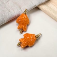 Ciondolo Pesciolino in Ceramica smaltata 15x30mm 1pz - Vari colori | GDO 2