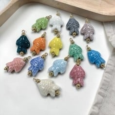 Ciondolo Pesciolino in Ceramica smaltata 15x30mm 1pz - Vari colori | GDO