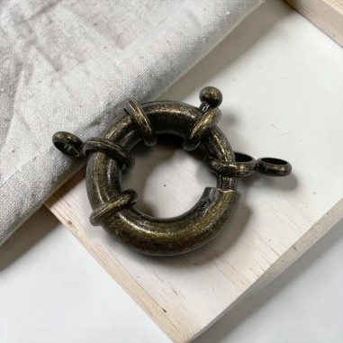 Moschettone tondo grande in ottone bronzo 23x35mm | GDO