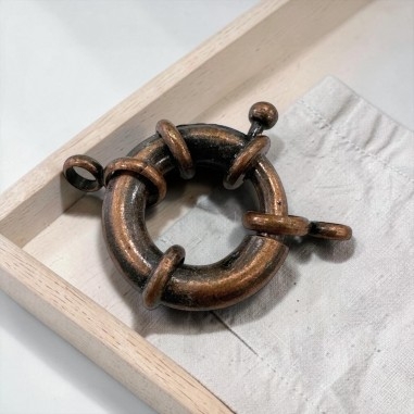 Moschettone tondo grande in ottone rame 23x35mm | GDO