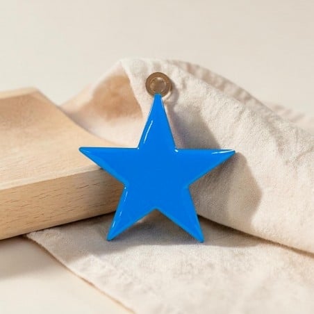 Ciondolo Stella smaltata avio in Acciaio oro 46x50mm 1pz | GDO