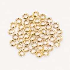 Anellini aperti Argento 925 placcati 4mm filo 0.8mm 30pz Made in Italy GDO 2