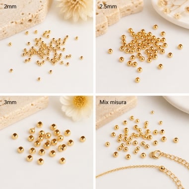 Schiaccini in ottone colore oro misure 2mm 2.5mm 3mm GDO