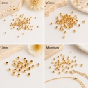 Schiaccini in ottone colore oro misure 2mm 2.5mm 3mm GDO