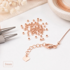 Schiaccini in ottone colore oro rosa misure 2mm 2.5mm 3mm GDO 2