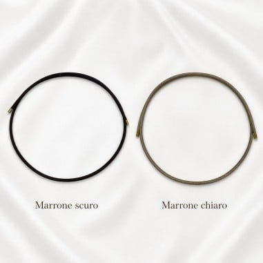 Girocollo magnetico marrone 1.8mm regolabile 50cm portabile come choker GDO