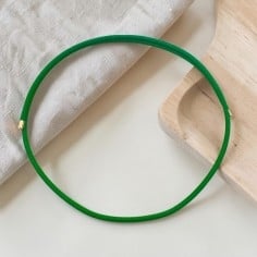 Girocollo verde e verde chiaro regolabile, chiusura magnetica dorata, filo 1.8mm GDO 2