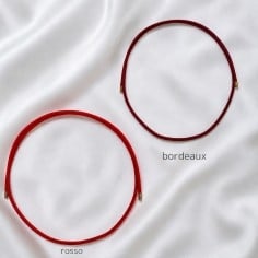 Girocollo magnetico acciaio Rosso e Bordeaux 1.8mm regolabile 50cm | GDO