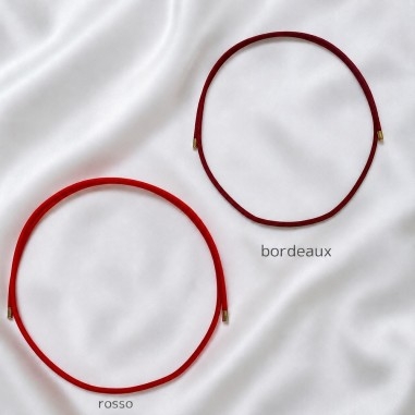 Girocollo magnetico acciaio Rosso e Bordeaux 1.8mm regolabile 50cm | GDO