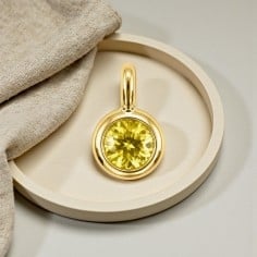 Ciondolino punto luce mini in ottone dorato con zircone colorato 3x5mm 2 pezzi Gioie d'Oriente 2