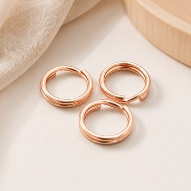 Anelline brisè in pregiato Argento 925% Oro rosa Made in Italy da 6.5mm 20pz | GDO