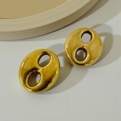 Connettore ovale con doppio foro 6x8mm in Acciaio inox 23x27mm 1pz | GDO 2