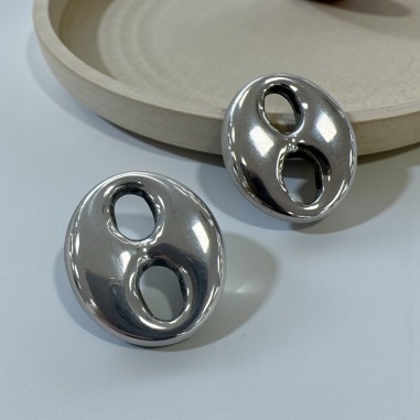 Connettore ovale con doppio foro 6x8mm in Acciaio inox argento 23x27mm 1pz | GDO