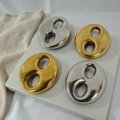 Connettore ovale con doppio foro 6x8mm in Acciaio inox 23x27mm 1pz | GDO
