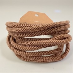 Cordoncino intrecciato beige scuro 3mm lungo 2m per collane e bracciali Gioiedoriente