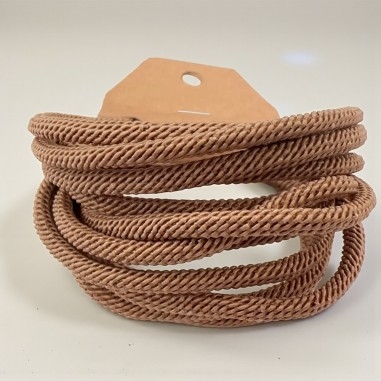Cordoncino intrecciato beige scuro 3mm lungo 2m per collane e bracciali Gioiedoriente