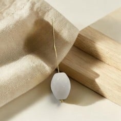 Pietra dura Agata bianca a forma ovale sfaccettata 1pz - Tre misure | GDO 2