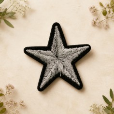 Patch termoadesiva stella oro e argento 5 cm, 1 pz Gioie d'Oriente 2