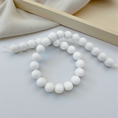 Filo di perle rotonde in resina sintetica bianco 16mm | GDO