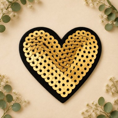 Toppe Toppa cuore con paillettes...