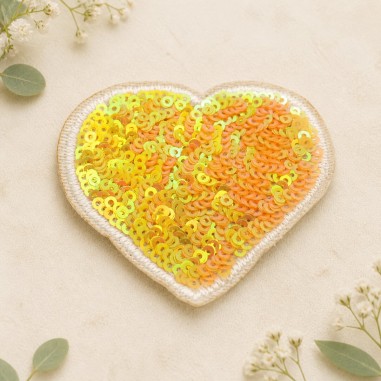Toppe Toppa cuore con paillettes...